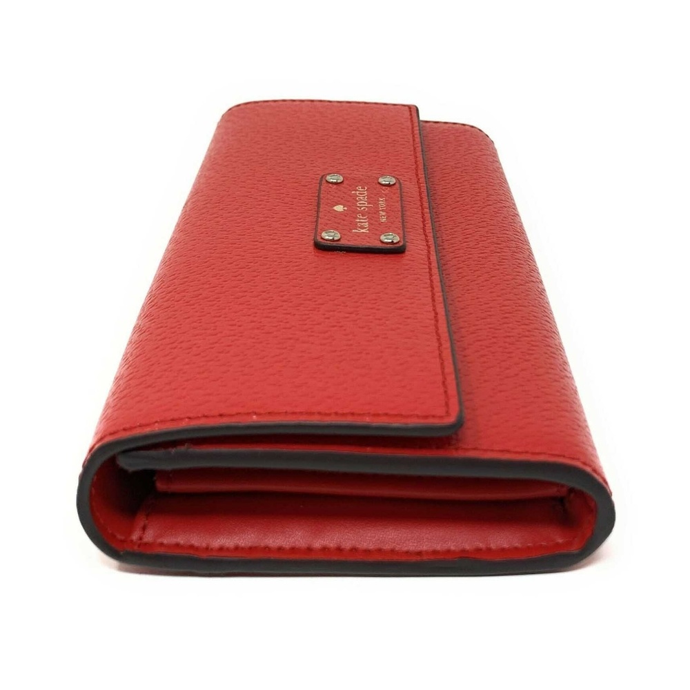 Kate Spade Wellesley Jean Leather Wallet Chilli - Picture 3 of 5
